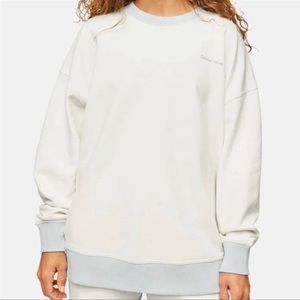 Outdoor Voices Womens Small Pickup Sweatshirt Pullover Crewneck In Dove Bone